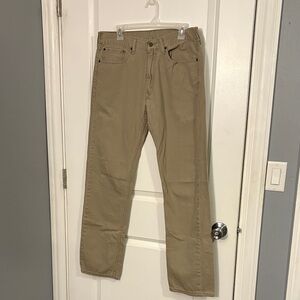 Men's Tan Levi’s 505 Jeans Khakis